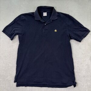 Brooks Brothers Performance Polo Shirt Men Medium Cotton Navy Blue Casual Preppy